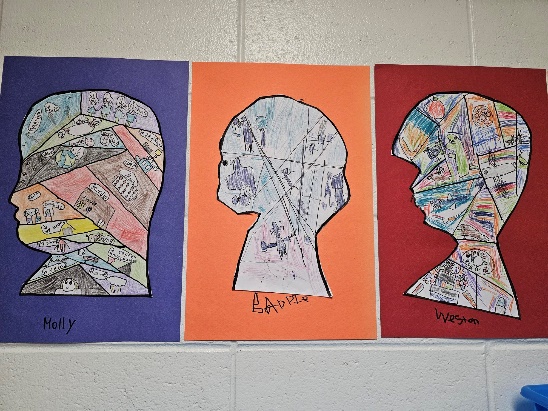 A group of drawings of people's heads</p>
<p>Description automatically generated