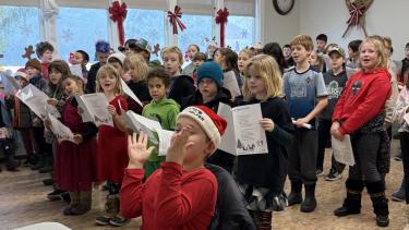 Christmas Caroling Slocan Seniors Tea